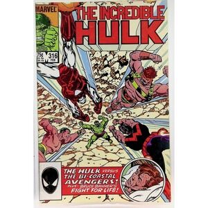 Incredible Hulk #316 Hulk vs Avengers John Byrne Marvel Comics 1986
